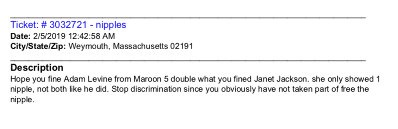 Illustration for article titled America Vs. Adam Levine's Nipples: All The FCC Viewer Complaints About The Super Bowl Halftime Show